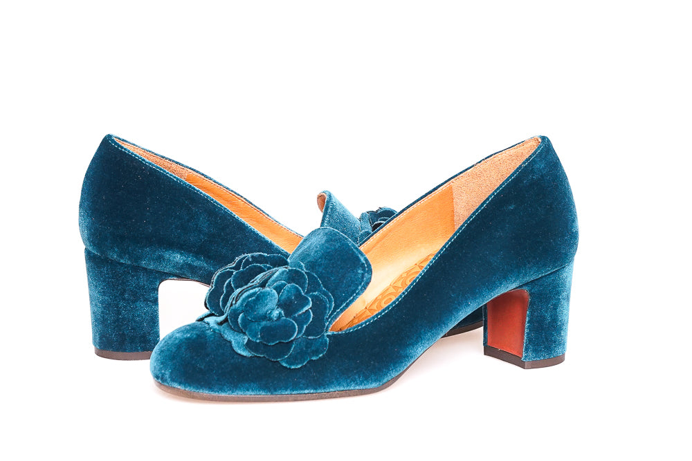 Chie Mihara Postigo Flower Petrol Shoes