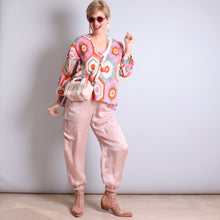 Load image into Gallery viewer, TELA DISCOSATIN SILK TROUSERS PINK
