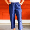 PETER O.MALLER Micro Taft Blue Basic Trousers